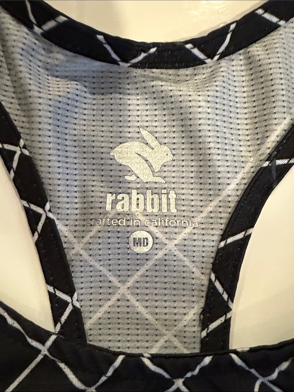 Men's Rabbit Elite Black Racerback Tank Top with Red Rabbit Logo - Picture 4 of 11